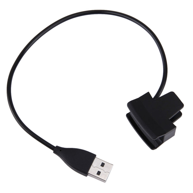 Black USB-to-charger clip cable with connector dock for Fitbit Alta, 30cm