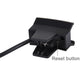 Charger clip dock with reset button on black USB watch charging cable