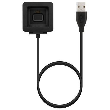 Black USB charging cable with docking cradle for Fitbit Blaze watch, 1 m