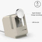 Light gray Apple Watch charging dock stand with circular charging cradle and USB slot