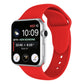 Silicone watch band for Apple Watch 42mm, red with perforated holes and clasp