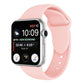 Silicone double-riveted watch band for Apple Watch 38mm in pink, with adjustment holes