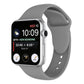 Silicone double-riveted watch band for Apple Watch 38mm in grey, with perforation holes