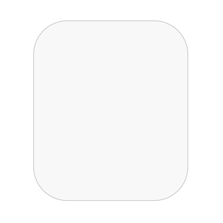 Clear tempered glass screen protector sheet with rounded corners for Apple Watch