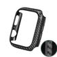 Carbon fiber frame protection case for Apple Watch 42mm, black textured frame