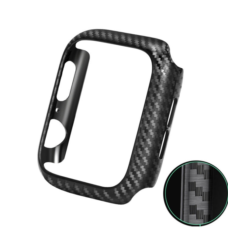 Carbon fiber frame protection case for Apple Watch 42mm, black textured frame