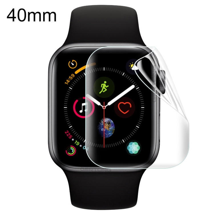 Soft hydrogel film front protector, full cover for Apple Watch 40mm, clear screen shield