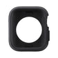 Black silicone full-coverage Apple Watch case front cutout opening