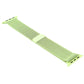 Green woven nylon watch band with magnetic clasp and adjustable slider holes