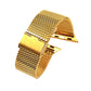 Gold 304 stainless steel Milanese watch band with metal connector