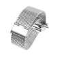 Silver 304 stainless steel Milanese watch band with metal connector