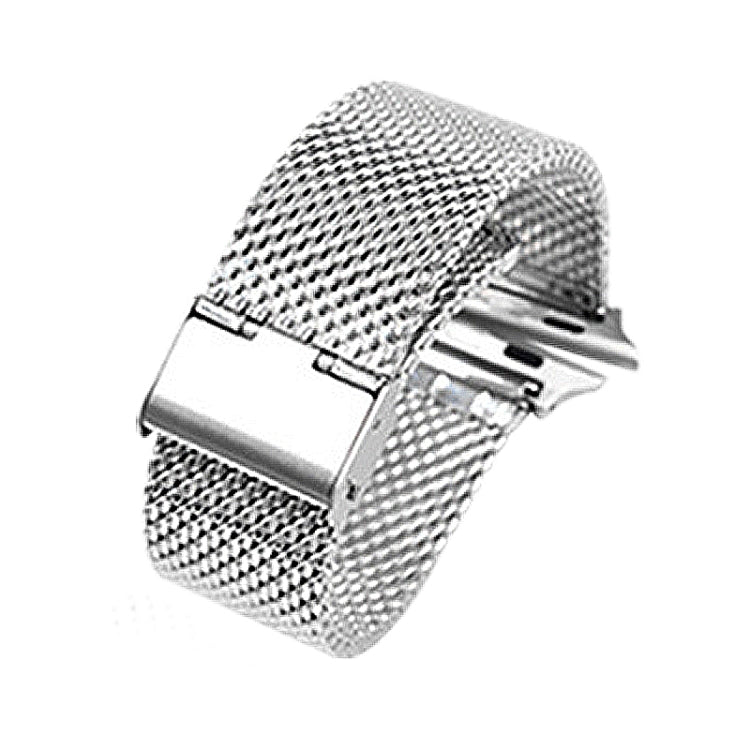 Silver 304 stainless steel Milanese watch band with metal connector