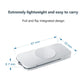 White compact wireless charger dongle with pull-and-flip integrated design