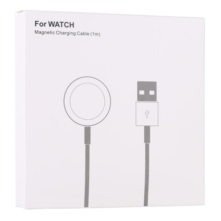 Retail box for magnetic watch charging cable with USB-A plug shown