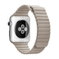 Khaki PU leather watch band with magnetic loop clasp, 38mm