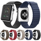 PU leather watch band color set (black, red, khaki, blue) with magnetic loop clasp