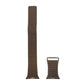 Brown textured loop watch band straps with metal connector ends, laid out
