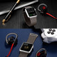 Dark brown PU leather loop watch band with magnetic clasp and metal buckle