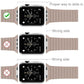 Brown loop watch band shown with proper fit versus wrong-side alignment on watch