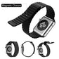 Black loop watch band with magnetic closure, Apple Watch shown at an angle