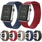 Assorted PU leather Apple Watch bands with magnetic clasps and metal buckles