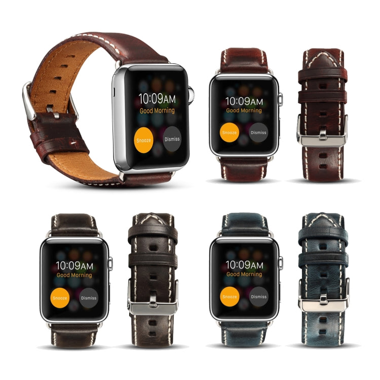 Assorted leather watch bands in multiple colors for Apple Watch
