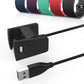 Black USB charging cable with charging cradle connector