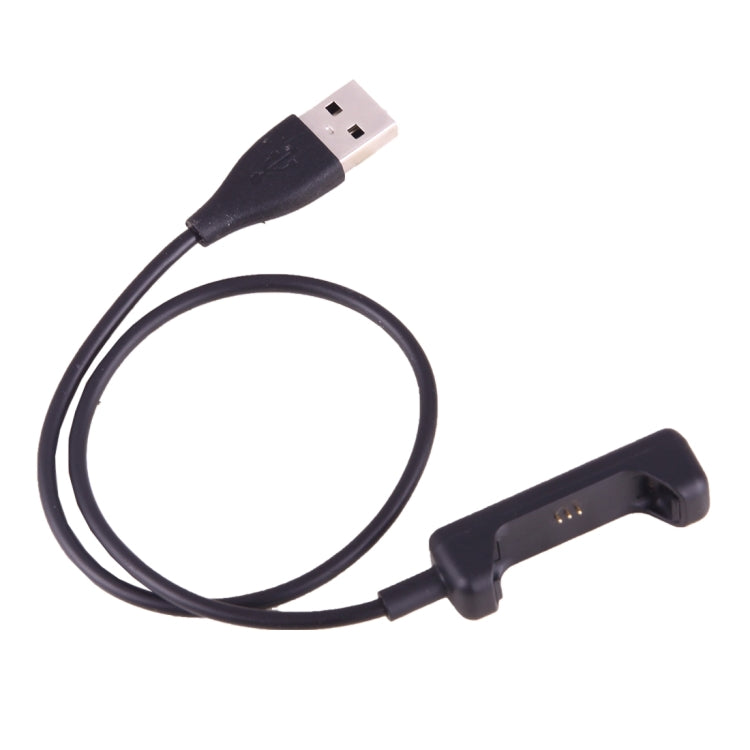 Black USB charger cable with clip-style connector, for Fitbit Flex 2