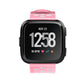 Pink silicone perforated watch band for Fitbit Versa with metal buckle