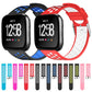 Multi-color silicone smartwatch bands, perforated straps with metal clasps