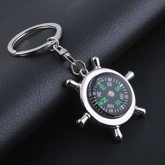 Creative Rudder Compass Style Keychain, Rudder Compass