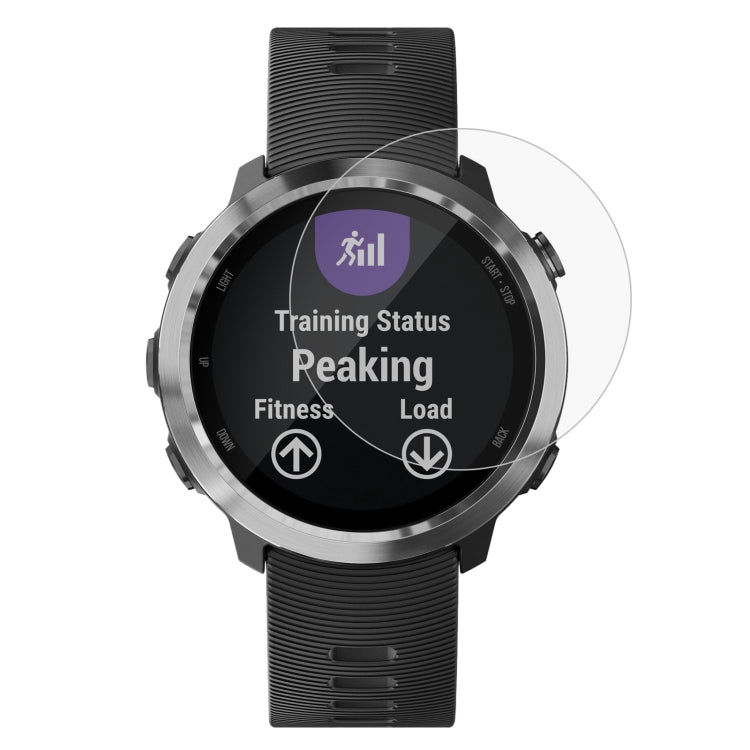 Tempered glass screen protector for Garmin watch, clear curved cover over display