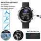 Tempered glass screen protector for Garmin watch with impact protection coverage