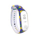 Silicone watch band with pineapple pattern and white perforated wrist strap, fitness tracker view