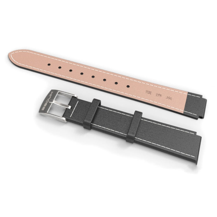 Screwless magnetic leather watch band strap in tan with magnetic attachment parts