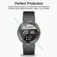 Clear hydrophobic tempered glass screen protector film for smartwatch display