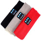 Bluetooth headbands set: black, grey, and red knitted with control panels