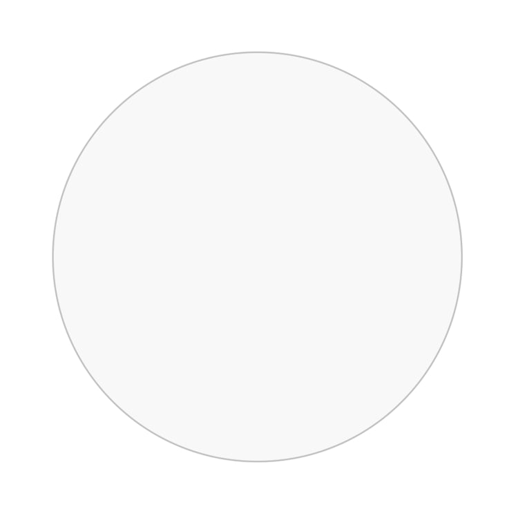 Clear circular tempered glass screen protector for smartwatch display