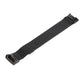 Black metal mesh watch band with end clasp and rectangular connector