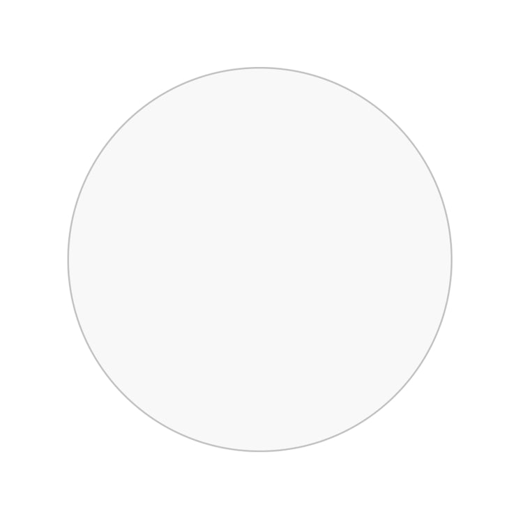 Clear tempered glass screen protector disc for smartwatch display