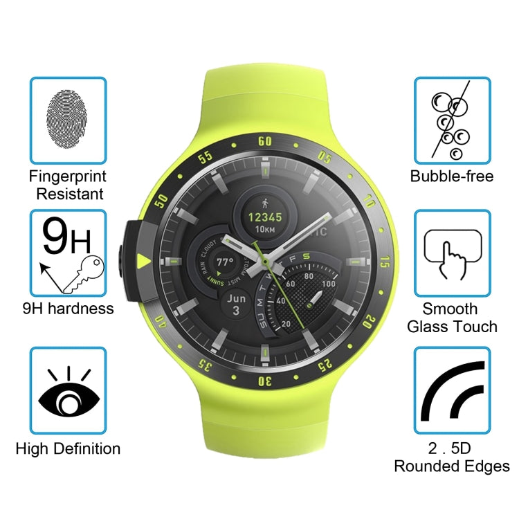 Tempered glass screen protector with 9H hardness for TicWatch S curved display