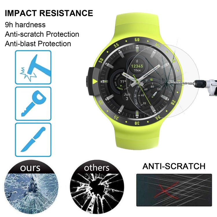 Tempered glass screen protector with anti-scratch and impact protection for watch screen