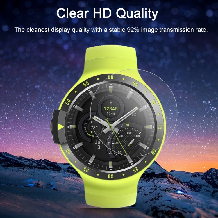 Clear HD tempered glass screen protector for TicWatch S with high image clarity