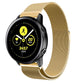 Gold stainless steel mesh watch band with smartwatch and activity screen