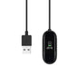USB-A to magnetic charging dock cable, black, USB plug and dock shown
