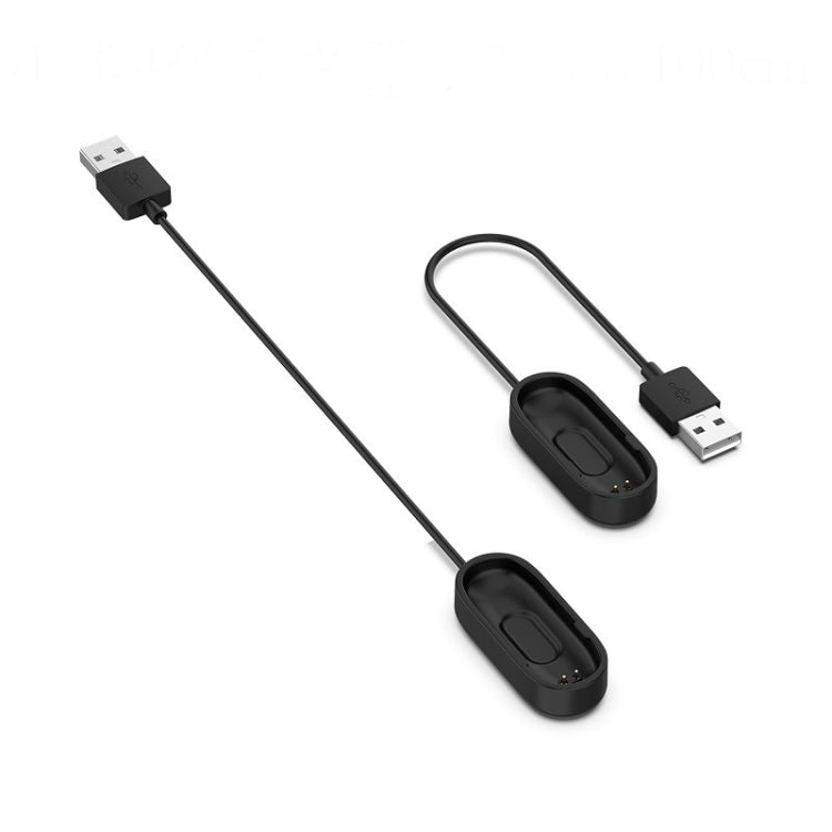 USB charging cable with two dock cradles, black, USB-A connectors shown