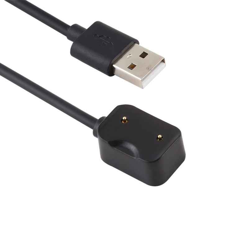 Black USB-A to charging cradle cable with molded connectors