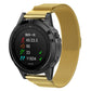 Milanese watch band for Garmin Fenix 6X, gold mesh strap with metal clasp