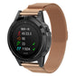 Milanese watch band for Garmin Fenix 6X, rose gold mesh strap with metal clasp