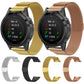 Set of Milanese watch bands for Garmin Fenix 6X in multiple colors: gold, rose, black, gray